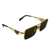 Prada Black/Gold PR A52S Rectangular Sunglasses