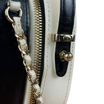 Chanel White/Black Quilted Leather 2Way Vanity Bag 2019