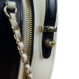 Chanel White/Black Quilted Leather 2Way Vanity Bag 2019