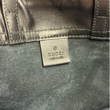 Gucci Black Leather Drawstring Backpack