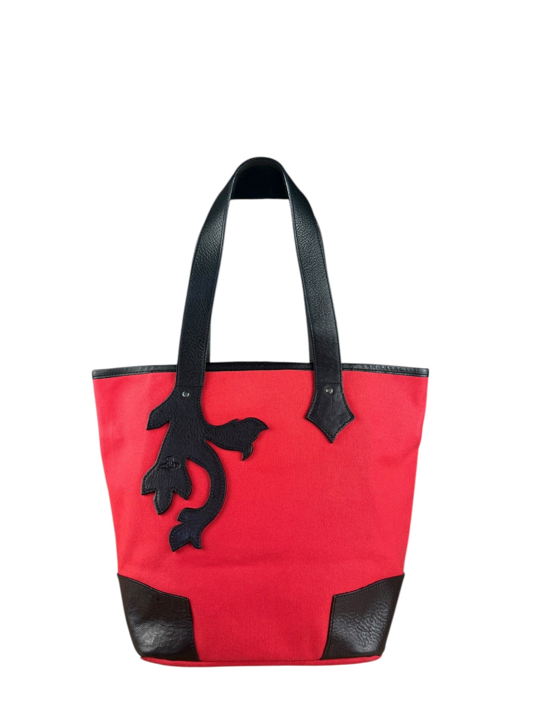 Vivienne Westwood Red Canvas Tote Bag