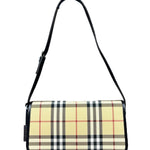 Burberrys Nova Check Flap Shoulder Bag