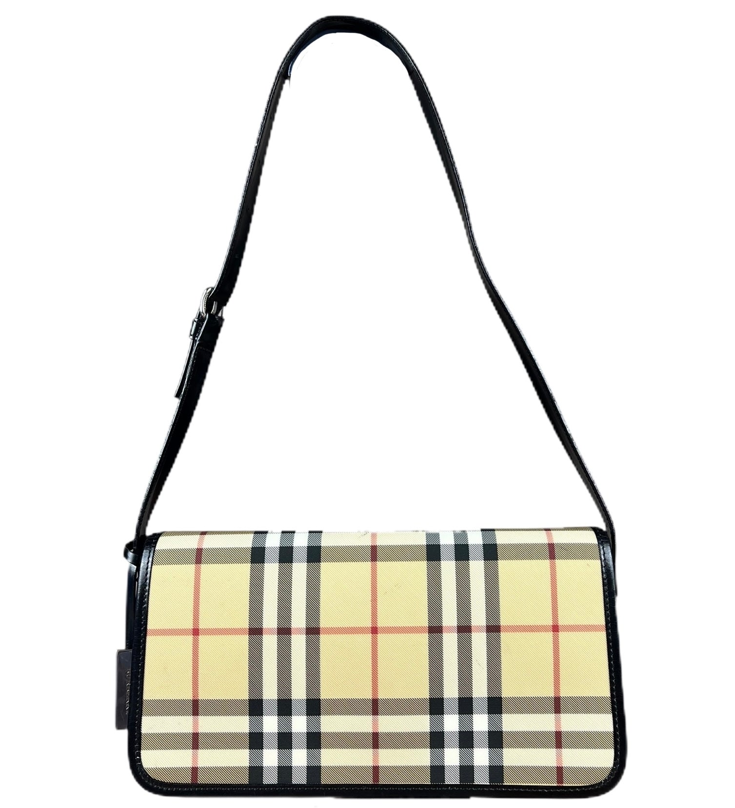 Burberrys Nova Check Flap Shoulder Bag