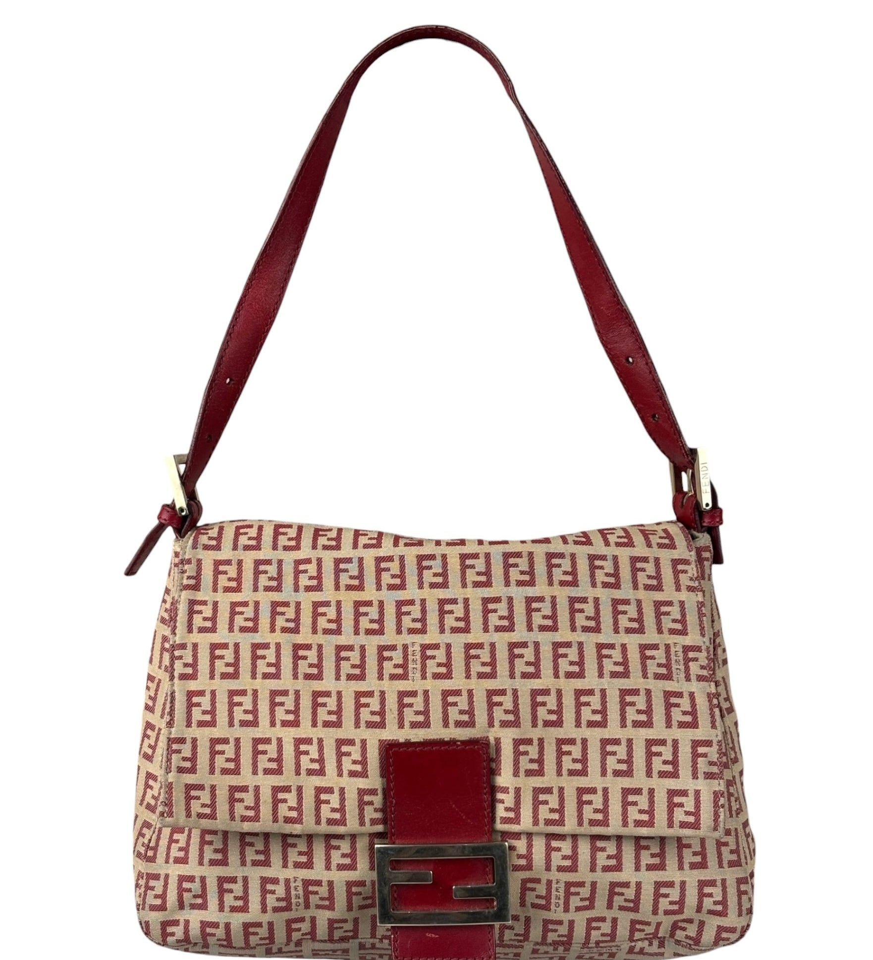 Fendi Vintage Red FF Mamma Baguette
