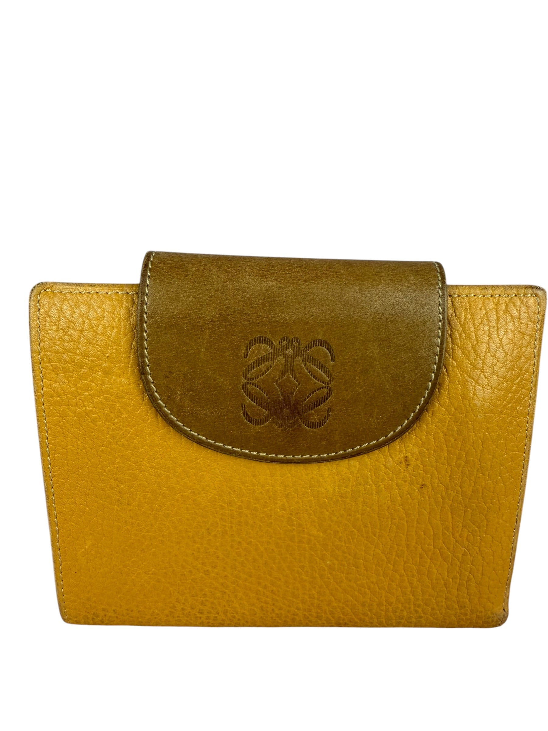 Loewe Vintage Brown Anagram Trifold Wallet