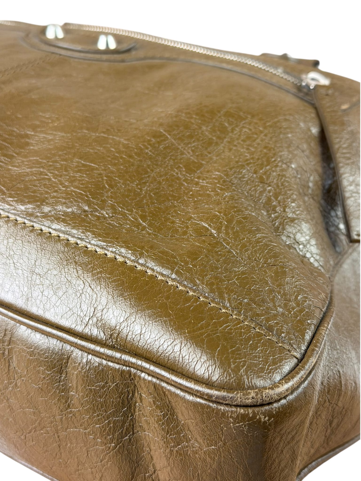 Balenciaga Brown Motocross Classic Travel Bag