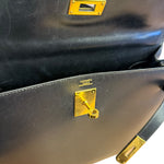 Hermes Kelly 32 Black Box Leather 1991