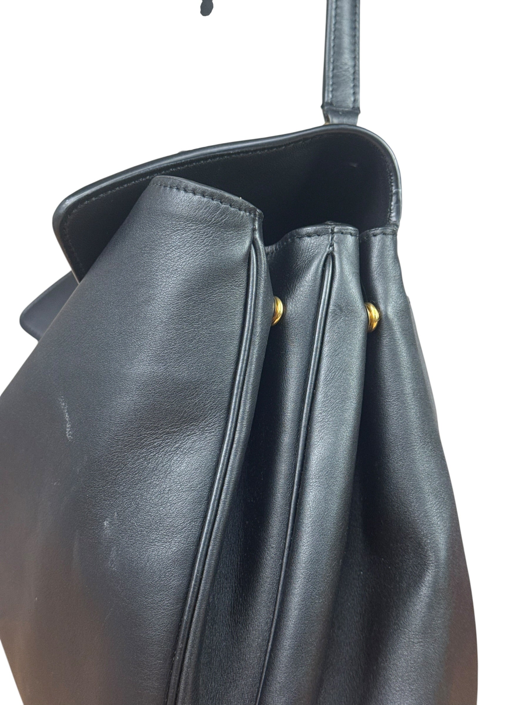 Balenciaga Large Rodeo Leather 2Way Handbag Black