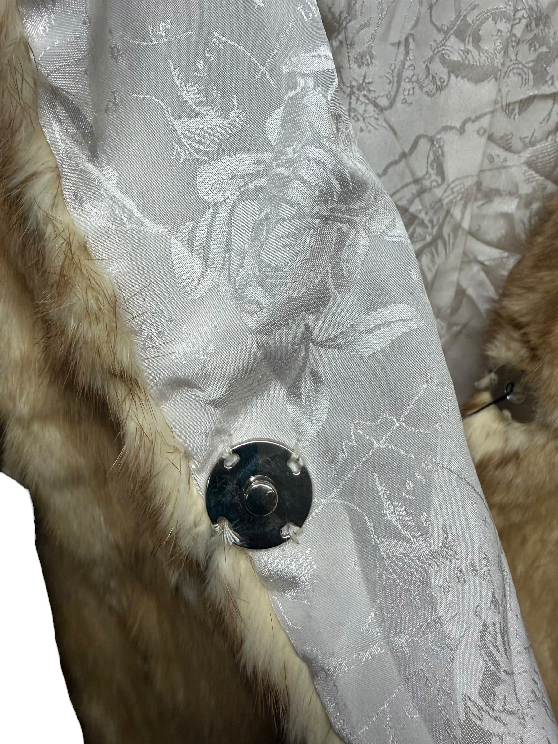 Vintage Beige Mink Fur Coat