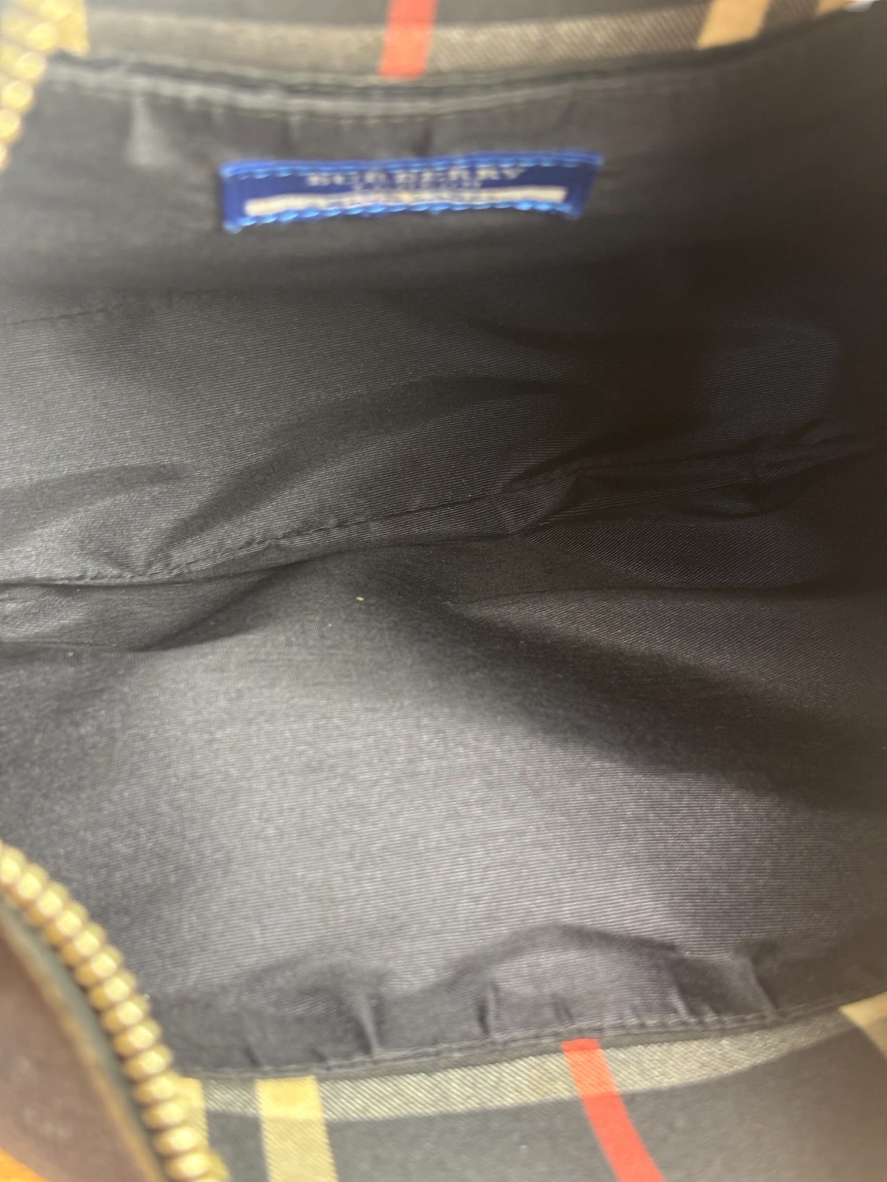 Burberry Vintage Black Canvas Crossbody Bag