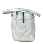Chanel White Chocolate Bar Quilted Caviar LAX Bowler Bag 2004