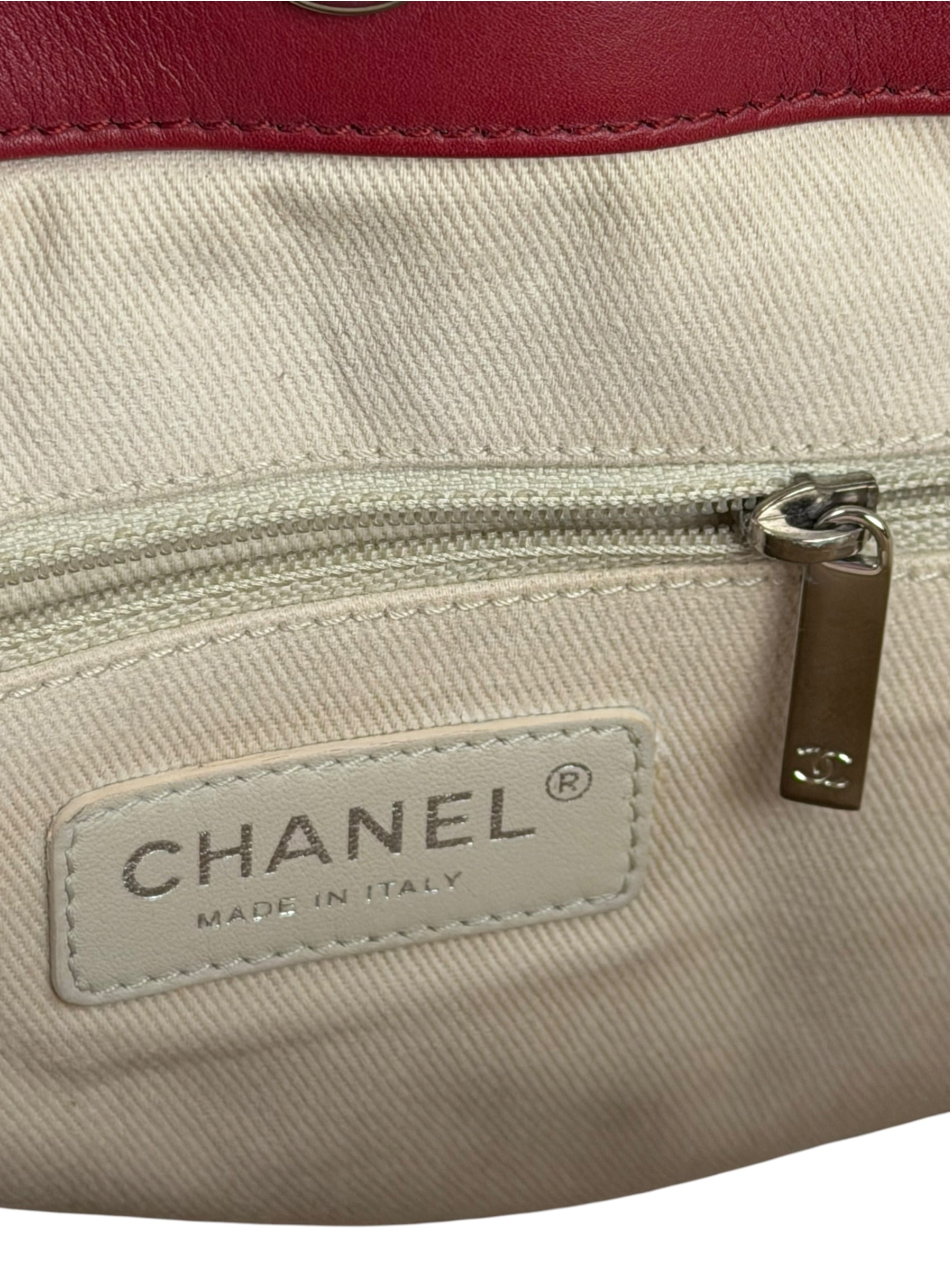 Chanel Patent Red Quilted S Shopper Tote 2013
