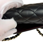 Chanel Black Quilted Leather Classic Medium Double Flap Bag 2014