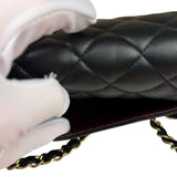 Chanel Black Quilted Leather Classic Medium Double Flap Bag 2014