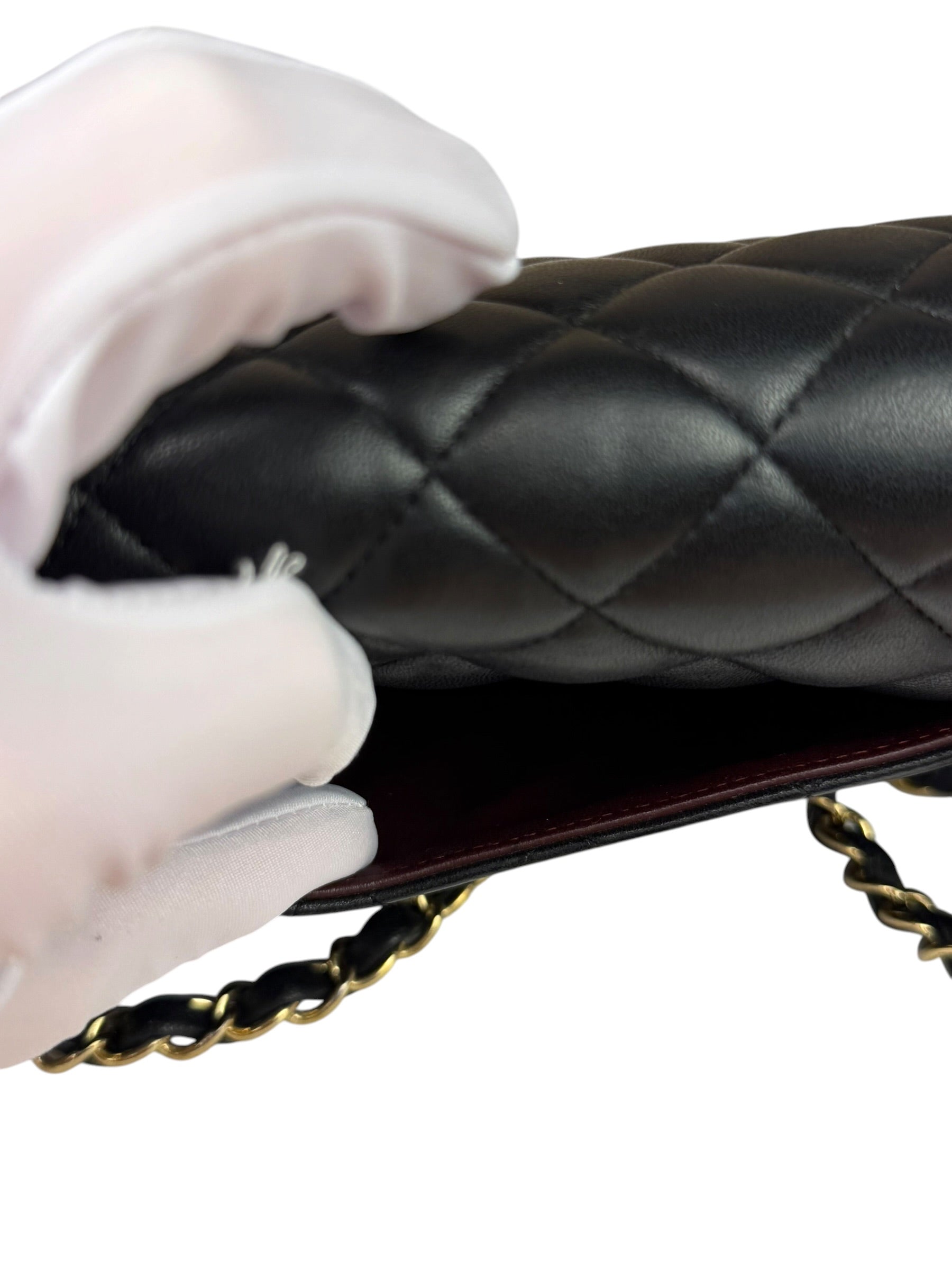 Chanel Black Quilted Leather Classic Medium Double Flap Bag 2014