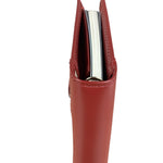 Burberry Red Leather London 5-Ring System Binder Planner