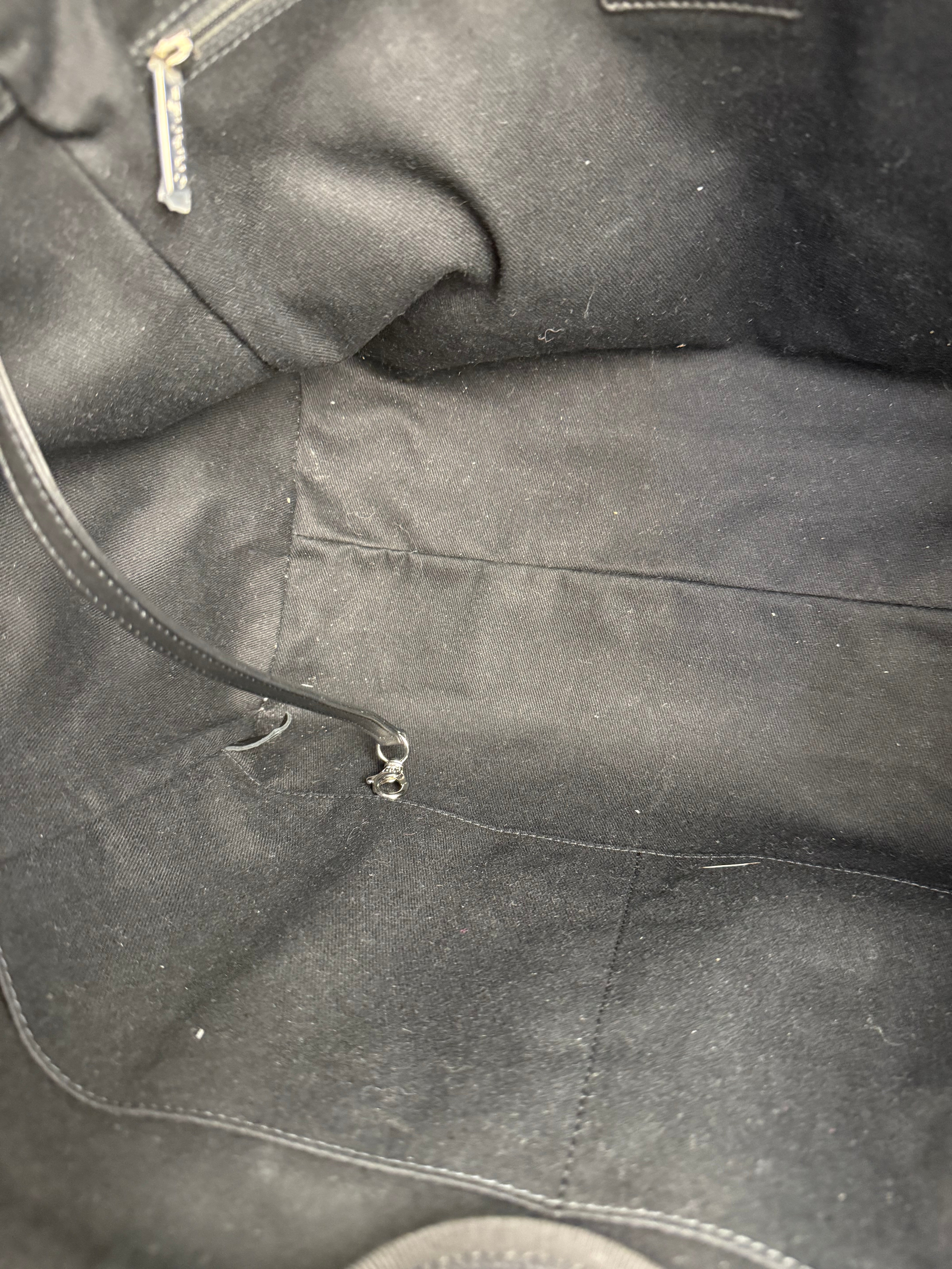 Chanel Black Canvas Pearl Deauville 2Way Tote 2019