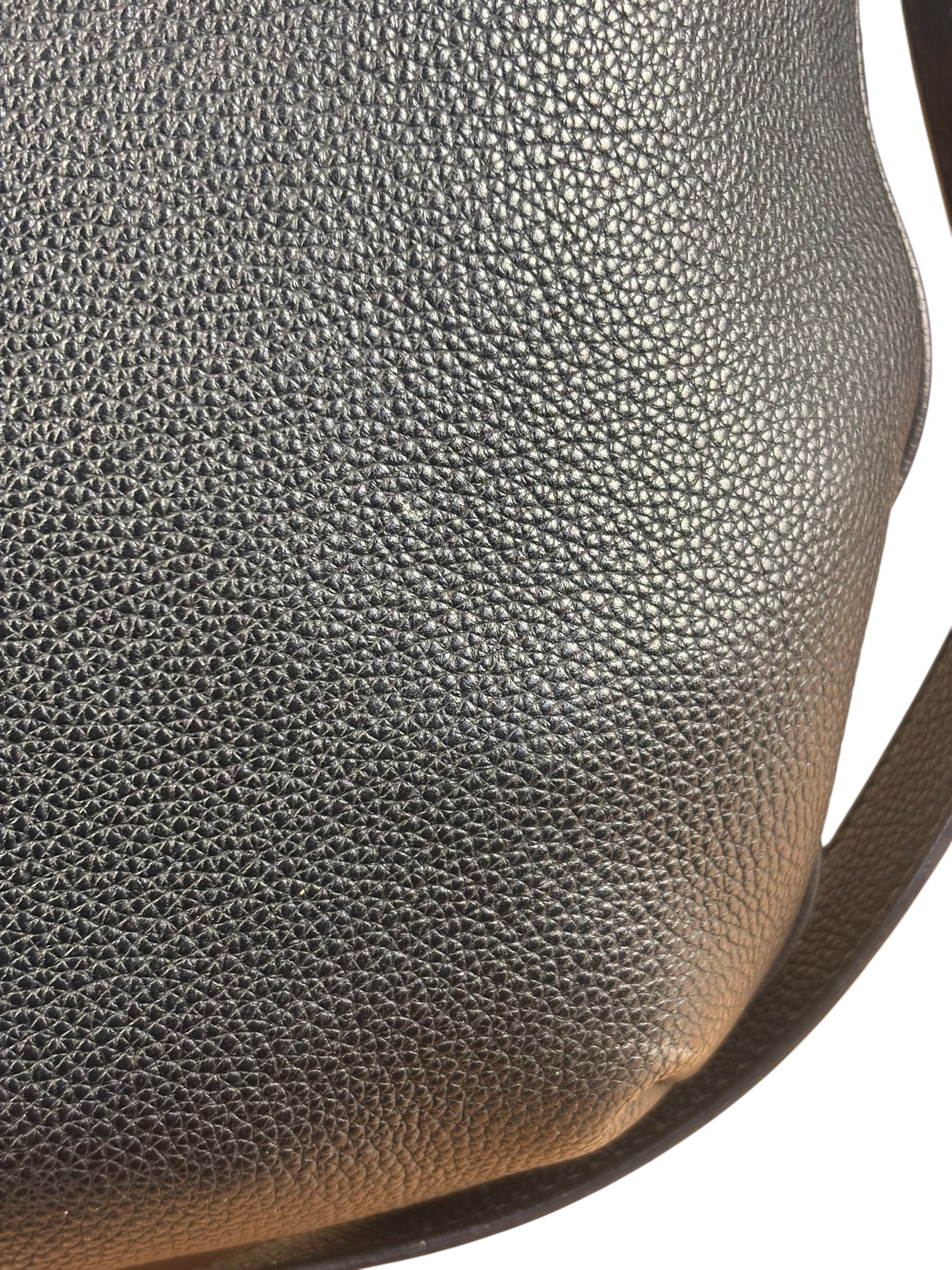Gucci Black Pebbled Leather Half Moon Hobo Bag