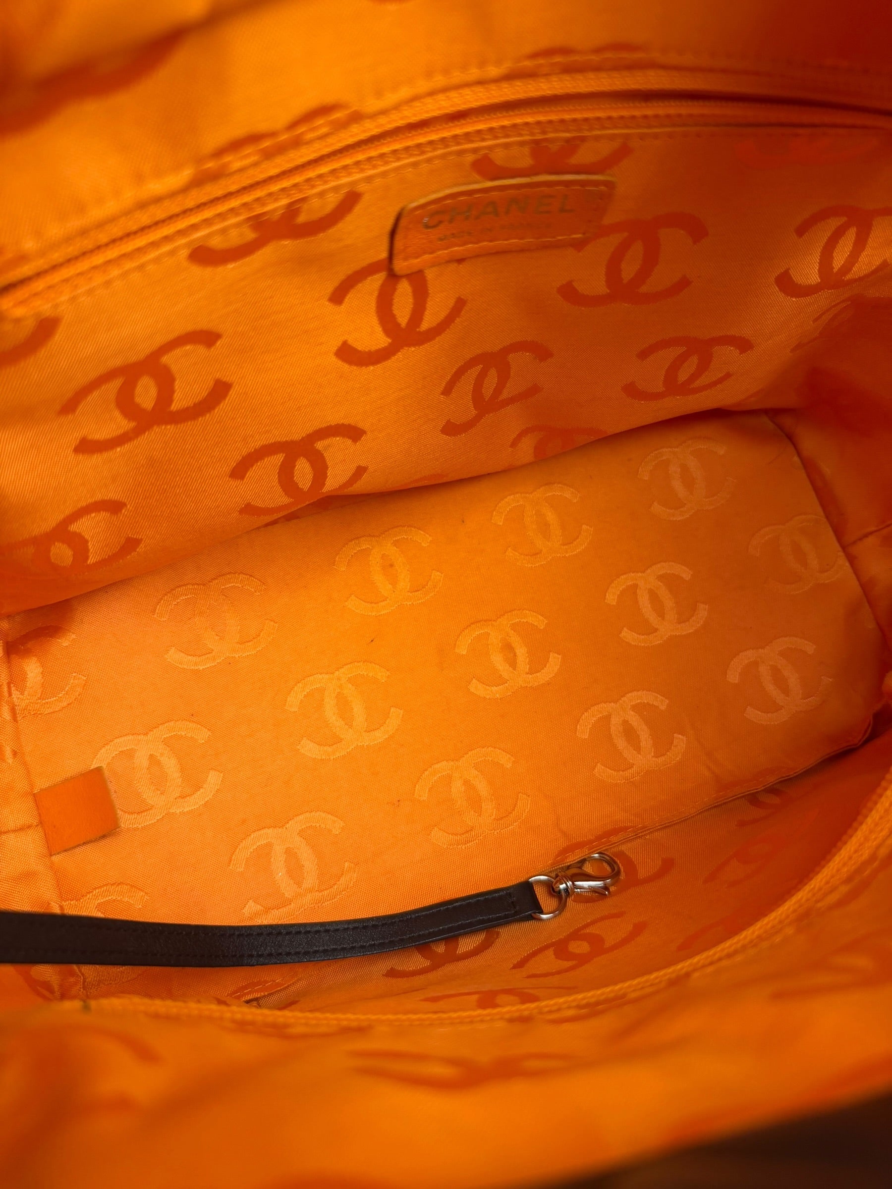 Chanel Brown Quilted Leather Cambon Ligne Shoulder Tote 2004