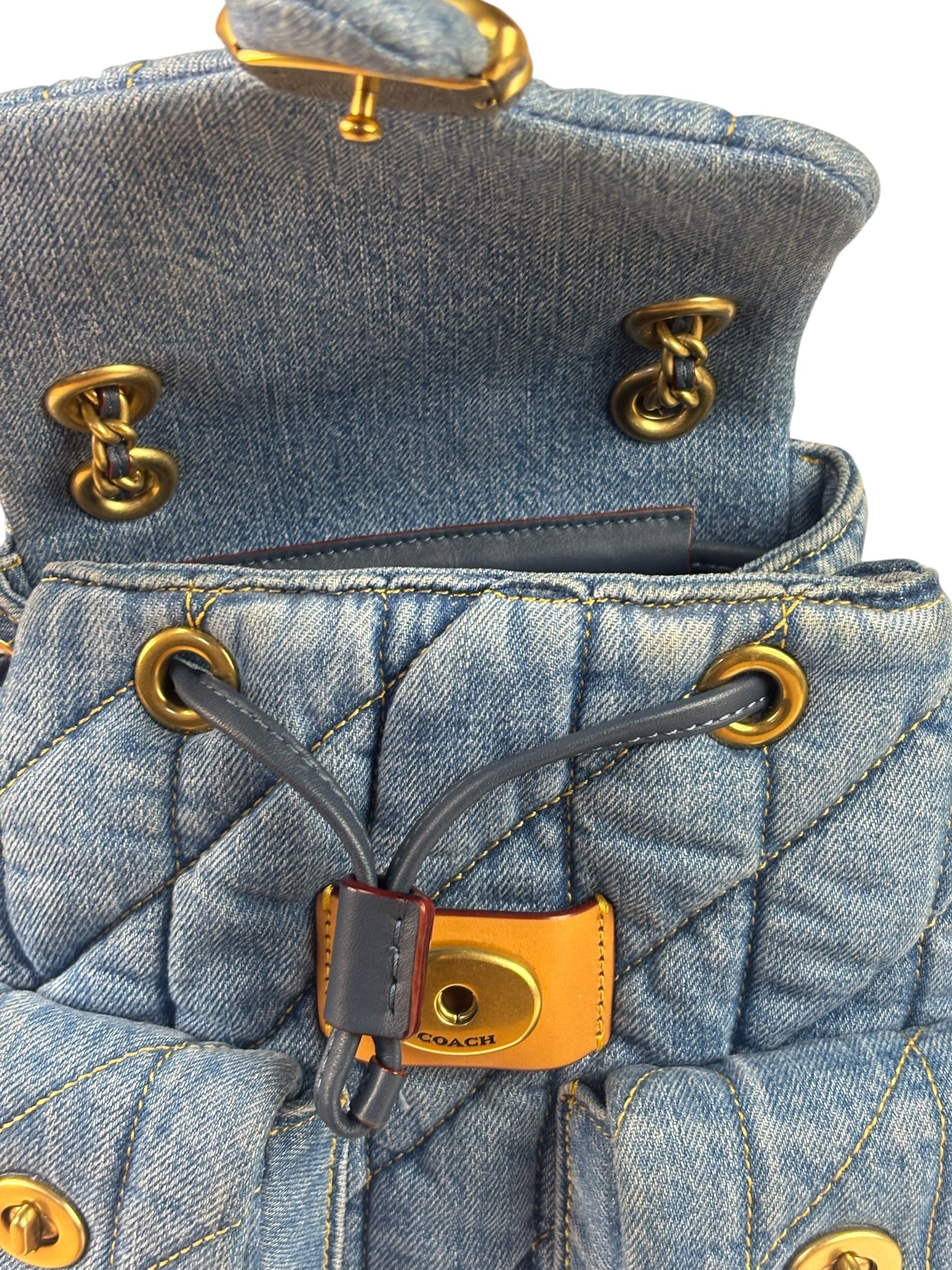 Coach Blue Denim Mini Tabby Backpack
