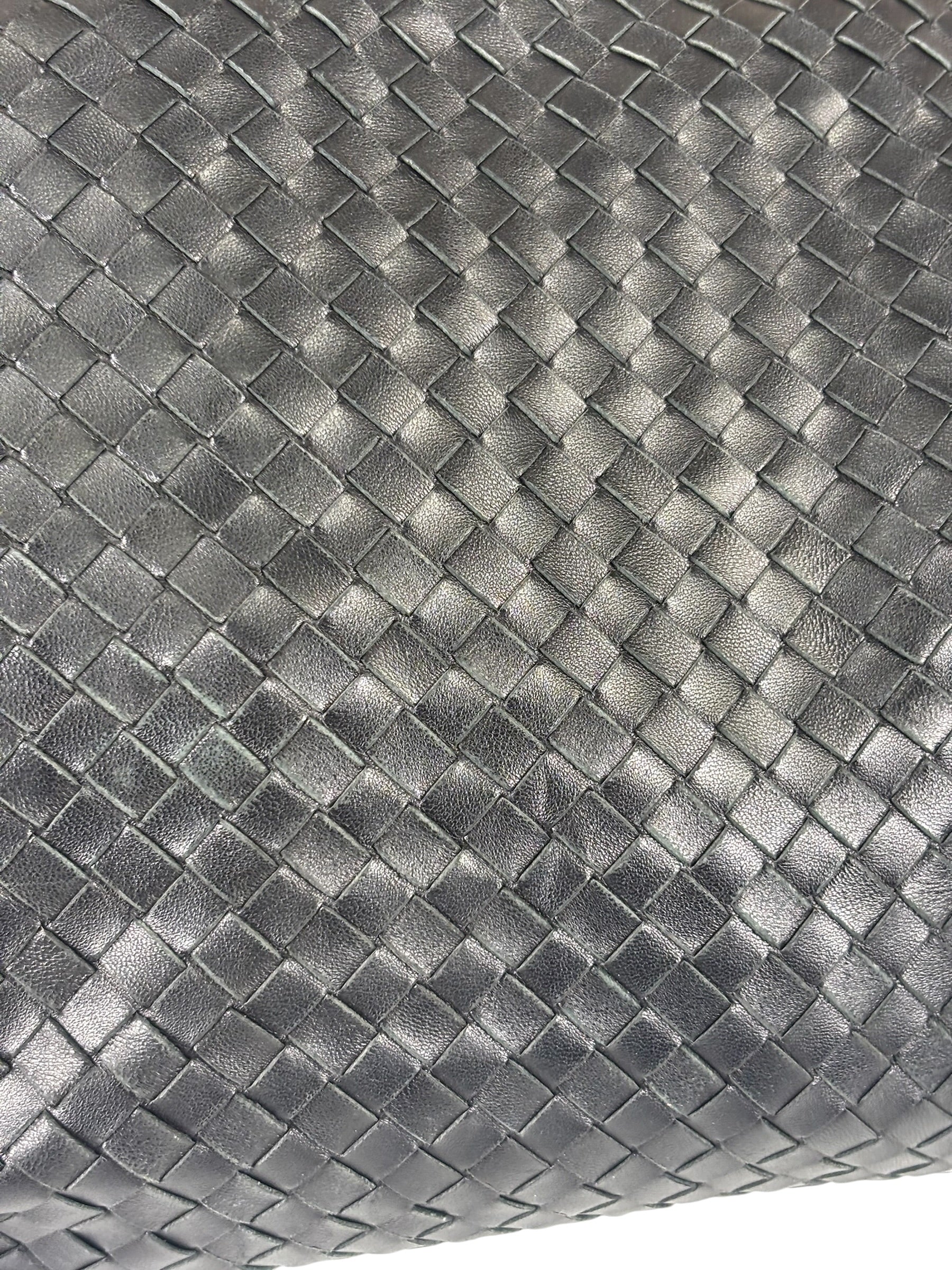 Bottega Veneta Black Intrecciato Woven Hobo Bag
