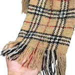 Burberry Check Alpaca Bouclé Wool Scarf
