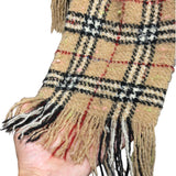 Burberry Check Alpaca Bouclé Wool Scarf