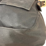 Fendi Black Leather Trim Mamma Baguette