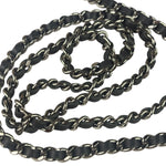 Chanel Grey Quilted Patent Leather Wallet-On-Chain 2012