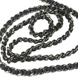Chanel Grey Quilted Patent Leather Wallet-On-Chain 2012