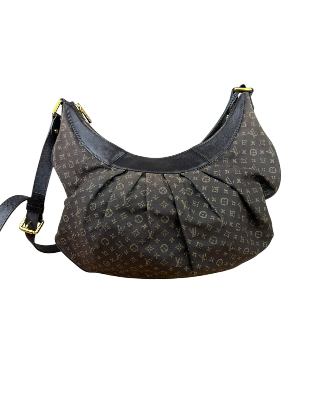 Louis Vuitton Black/Brown Leather Trim Monogram Idylle Rhapsody Hobo Bag