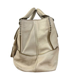 Celine Vintage Ivory Leather Boogie Handbag