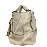 Celine Vintage Ivory Leather Boogie Handbag