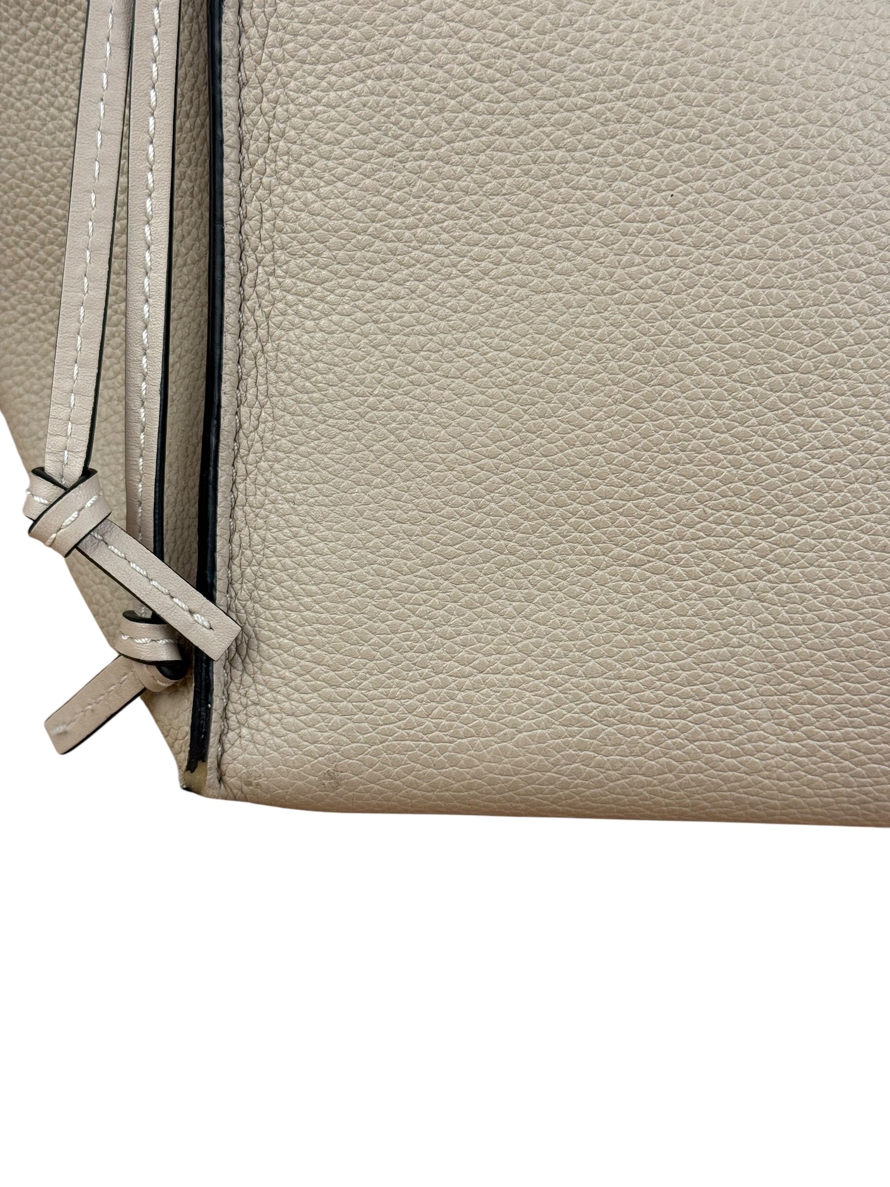 Loewe Beige Pebbled Leather Cushion Tote