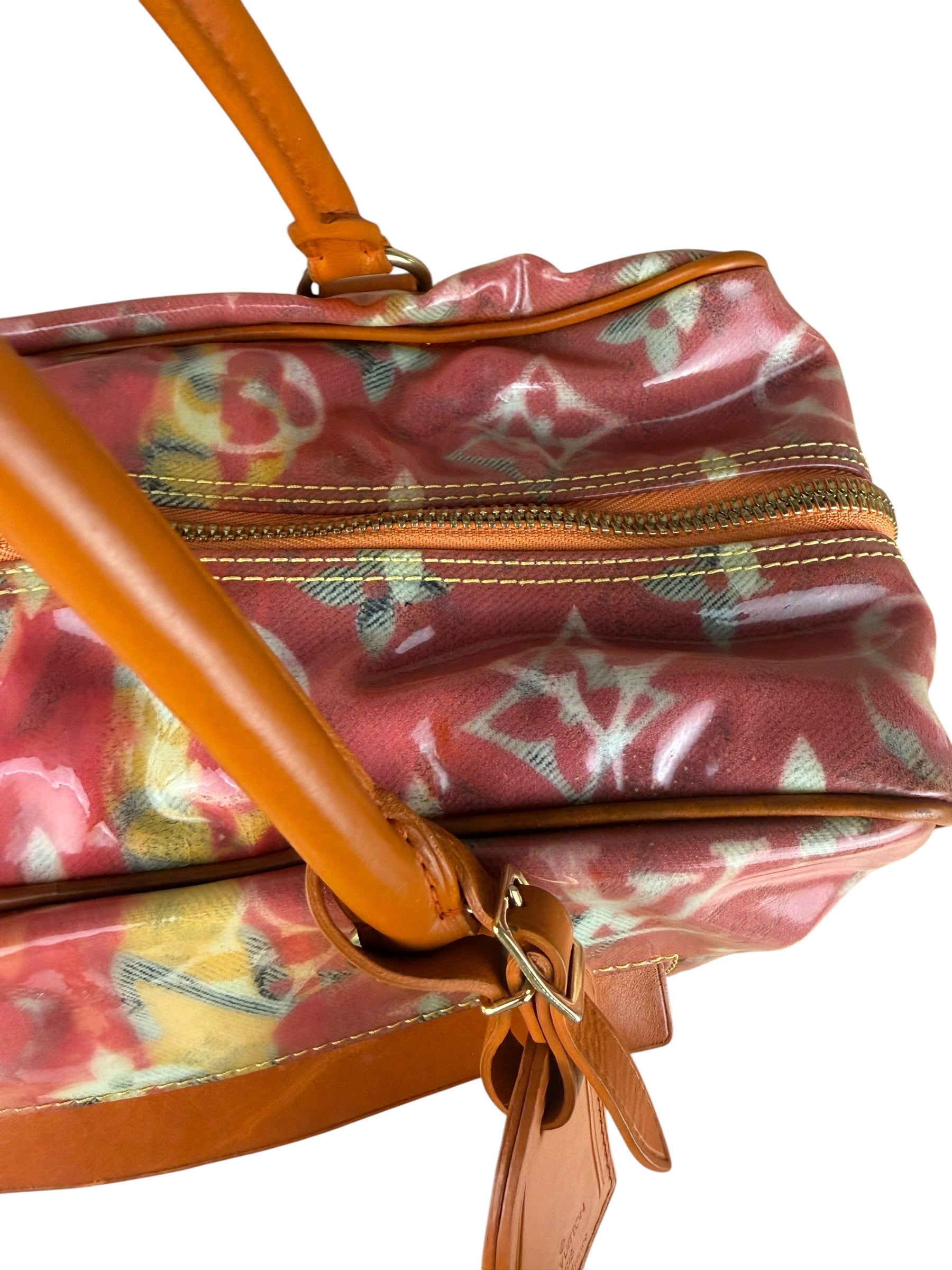 Louis Vuitton Richard Prince Orange Vinyl Canvas Monogram Hand Bag PM