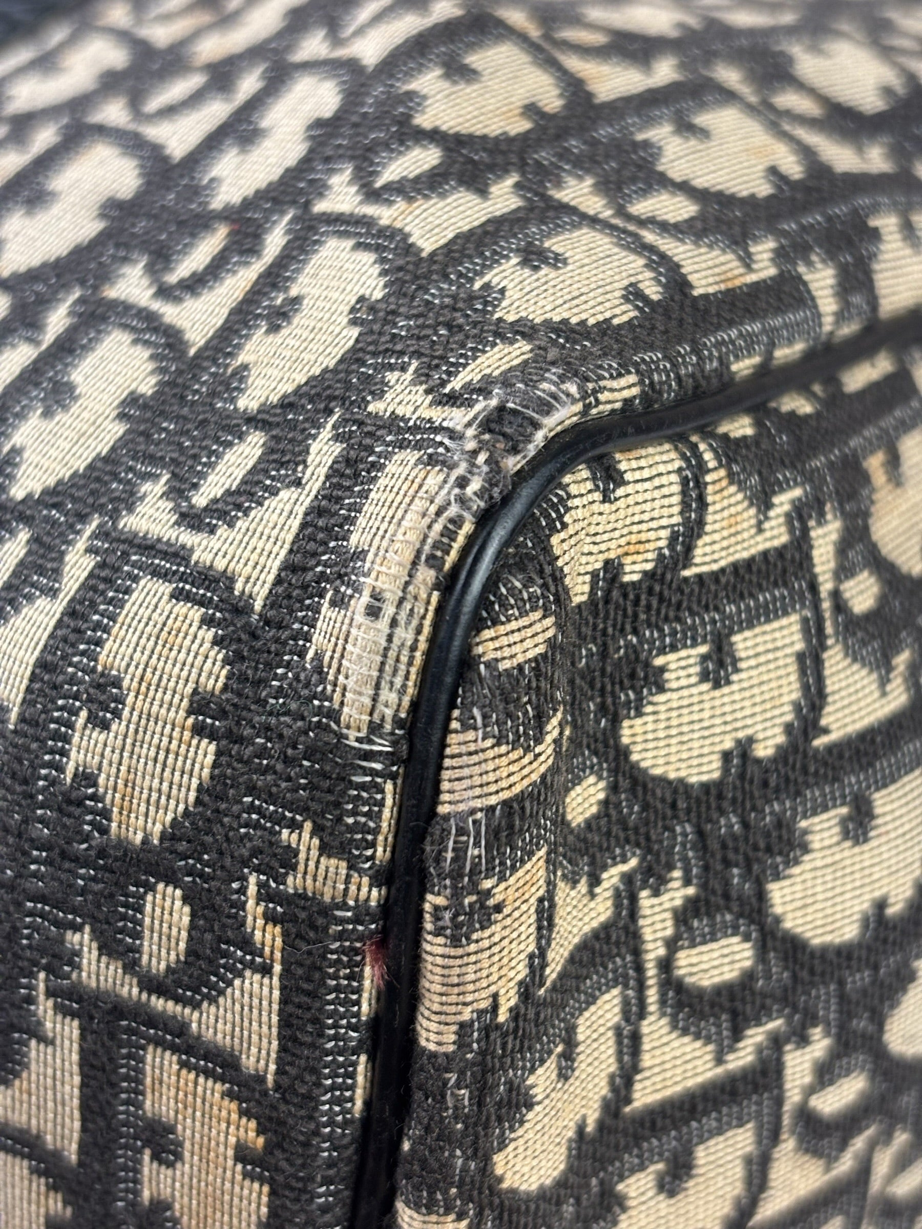 Christian Dior Vintage Black Trotter Boston Bag