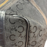 Celine Black Leather Wear Macadam Monogram Mini Boston Bag
