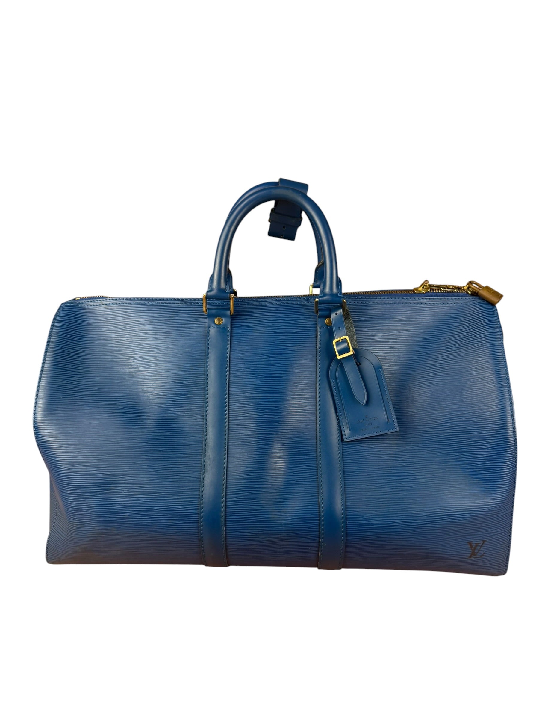 Louis Vuitton Vintage Blue Epi Leather Keepall