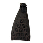 Fendi Vintage Black Zucchino Mini Oyster Pochette