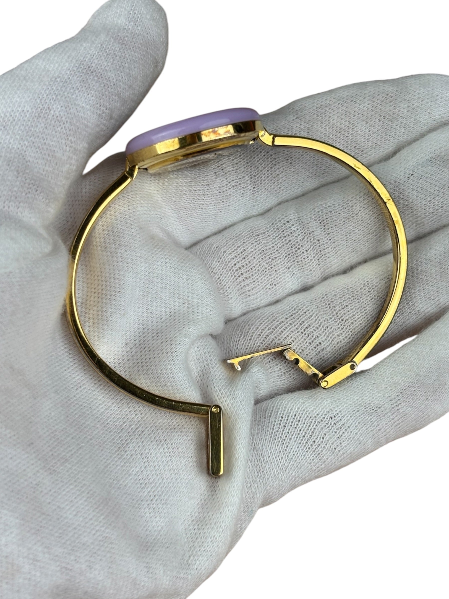 Gucci Vintage Gold 1100L Interchangeable Bezel Bangle