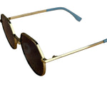Fendi Blue Gold Frame Sunglasses