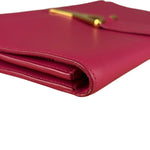 Saint Laurent Pink Leather Y Ligne Clutch