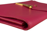 Saint Laurent Pink Leather Y Ligne Clutch