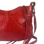 Balenciaga Red Lambskin Hip Moto Crossbody