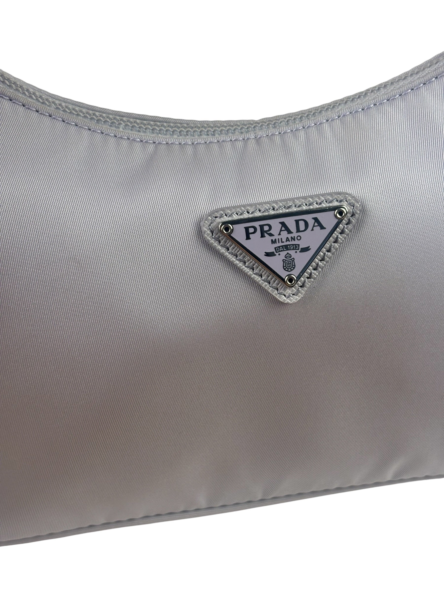 Prada Patel Purple Tessuto Nylon/Leather Trim Re-Edition Pochette 2000