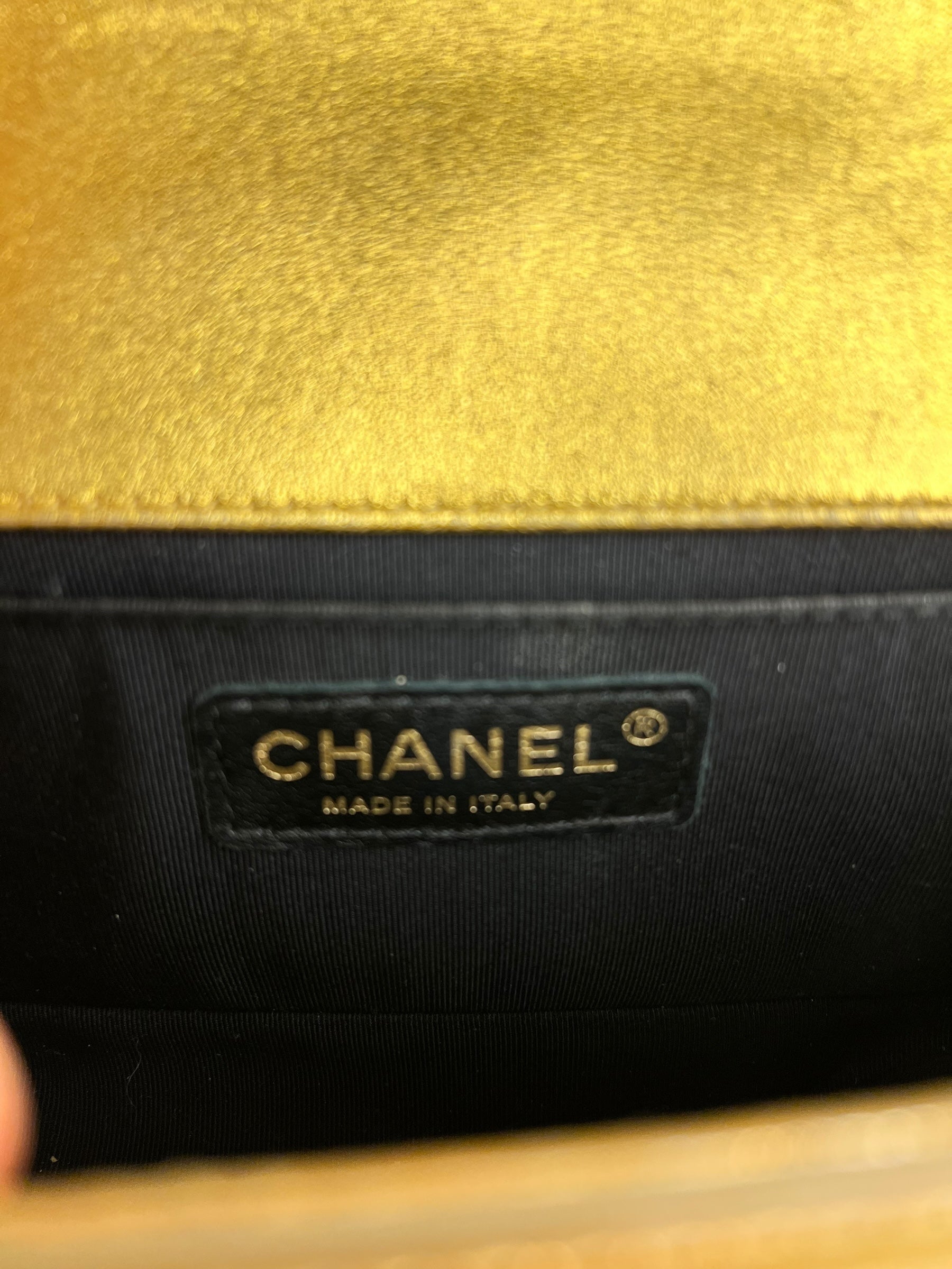 Chanel Gold Metallic CC Boy Bag 2014