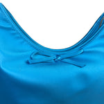 Balenciaga Blue Satin/Leather Trim Leopolda Small Hobo Bag