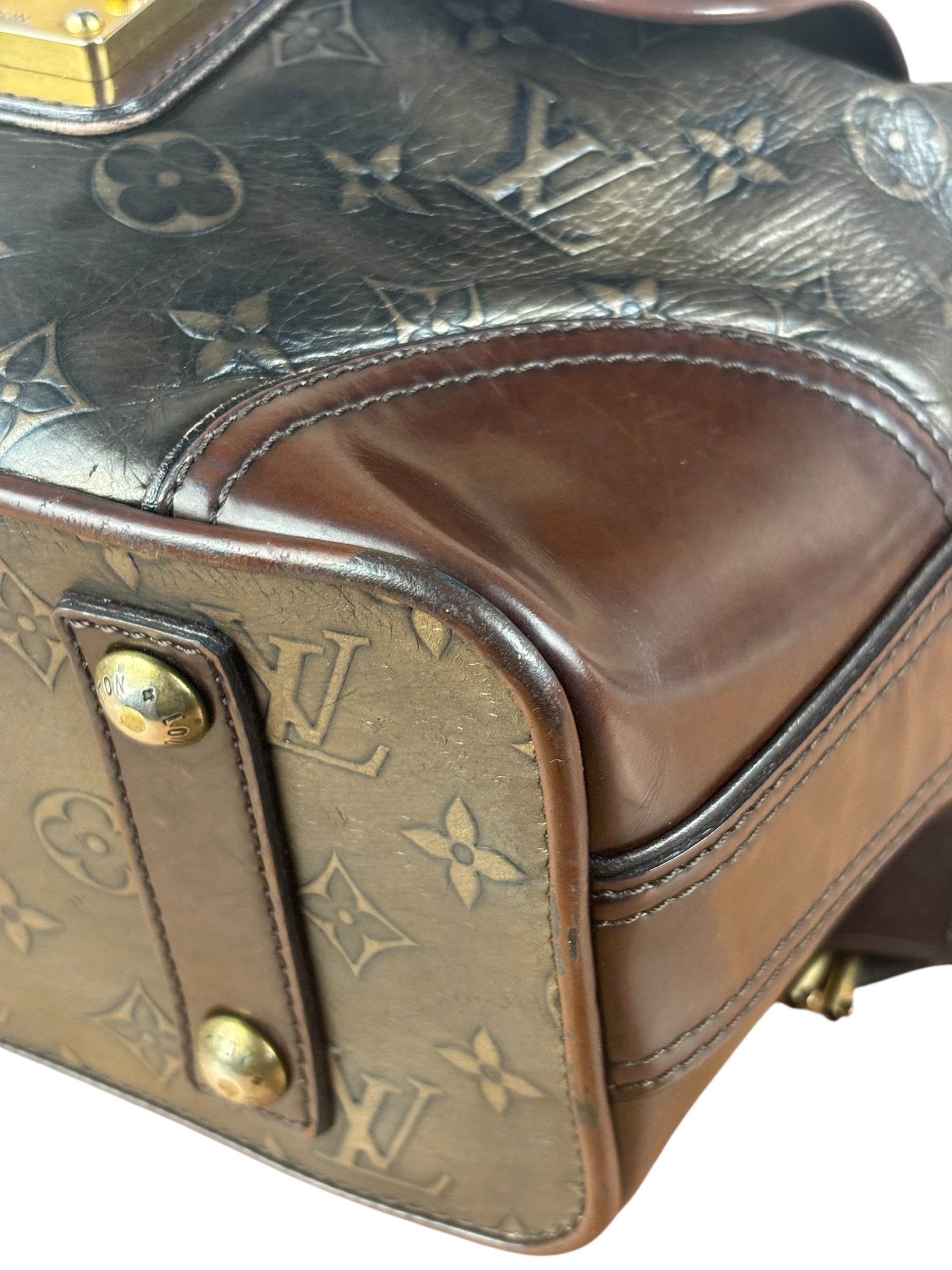 Louis Vuitton Metallic Bronze Embossed Sergeant PM Shoulder Bag