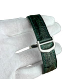 Cartier Must de Tank Green Croc Strap White Dial