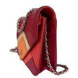 Chanel Pink Leather Wallet on Chain Crossbody Bag 2017